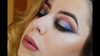 Halo eye - azul y morado | Rebeca Glez Makeup