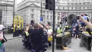Tommy Robinson Protesters clash with the police in London By Jim Connor
